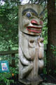 Modern Tlingit totem poles by James Lewis & Wayne Carlick at Capilano Suspension Bridge. Vancouver, BC.