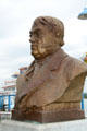 Statue of Simon Fraser at Westminster Quay Public Market. New Westminster, BC.