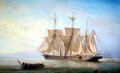 Painting of sailing ship at Campobello. NB.