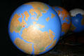 Globe showing earth at historic position of global drift at New Brunswick Museum. Saint John, NB.