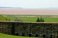 Walls of Fort Beauséjour guard to upper end of Bay of Fundy. NB.