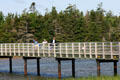 Wooden foot bridge at Kouchibouguac National Park. NB.
