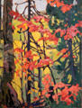 Red Maples painting on board by Lawren Harris at McMichael Gallery. Kleinburg, ON