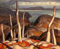 October, North Shore painting by A.J. Casson at McMichael Gallery. Kleinburg, ON