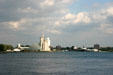 Dockyards of Sarnia, ON seen from Port Huron, MI. ON.