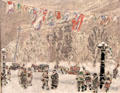 Winter Carnival painting by David B. Milne of Ontario at National Gallery of Canada. Ottawa, ON.