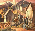 Miner's Cottages, Canmore, Alberta painting by H.G. Glyde at National Gallery of Canada. Ottawa, ON.