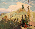 The Hilltop painting by Franklin Carmichael at National Gallery of Canada. Ottawa, ON.