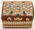 Porcupine native quill box by Mi'kmaq artist at National Gallery of Canada. Ottawa, ON