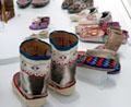 Collection of native moccasins at National Gallery of Canada. Ottawa, ON.
