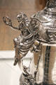Detail of angel handle on Silver Hiram Walker horse racing cup by Gorham Mfg. Co. of Providence, RI for J.E. Ellis & Co. of Toronto, ON at National Gallery of Canada. Ottawa, ON