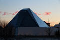 Pyramidal glass building opposite Aga Khan Museum. Toronto, ON.