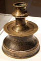 Inlaid brass candlestick from western Iran at Aga Khan Museum. Toronto, ON.