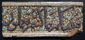 Fritware frieze tile painted with phrase from Quran from Kashan Iran at Aga Khan Museum. Toronto, ON.