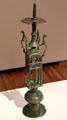 Bronze oil lamp stand from Arabic Spain at Aga Khan Museum. Toronto, ON.