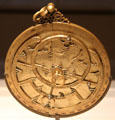 Bronze astrolabe from Arabic Spain at Aga Khan Museum. Toronto, ON.
