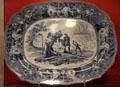 Earthenware platter with Death of General James Wolfe by Hanley, Jones & Sons of England at Gardiner Museum. Toronto, ON.