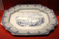 Stoneware platter with view of Halifax by Podmore, Walker & Co of Tunstall, England at Gardiner Museum. Toronto, ON.
