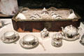 Meissen porcelain tea & chocolate service in original case at Gardiner Museum. Toronto, ON.