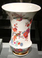 Meissen porcelain vase painted with insects & stylized flowers in Japanese manner at Gardiner Museum. Toronto, ON.