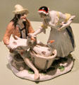 Meissen porcelain figurine of goose seller modeled by Johann Joachim Kändler in private collection. ON.