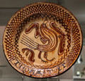 Earthenware bird dish attrib. Thomas Toft prob. of Staffordshire, England at Gardiner Museum. Toronto, ON.