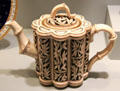 Bone china teapot after Chinese original by Copeland Spode of, England at Gardiner Museum. Toronto, ON