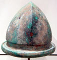 Etruscan bronze Negau-type helmet at Royal Ontario Museum. Toronto, ON.