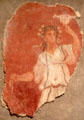 Tomb wall painting on plaster showing standing servant girl from Eastern Mediterranean at Royal Ontario Museum. Toronto, ON.