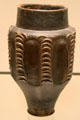 Roman fluted beaker with barbotine scale decoration from Castor, England at Royal Ontario Museum. Toronto, ON.