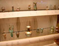 Collection of late Roman & early Byzantine glass at Royal Ontario Museum. Toronto, ON.