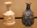 Glass Sidonian flasks blown into mold from Syria or Palestine at Royal Ontario Museum. Toronto, ON.