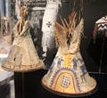 Saskatchewan Plains Cree miniature tipi models made for sale at Royal Ontario Museum. Toronto, ON.