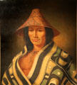 A Babbine Chief portrait by Paul Kane at Royal Ontario Museum. Toronto, ON.