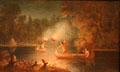 Natives Fishing by Torch Light on Upper Fox River, Wisconsin painting by Paul Kane at Royal Ontario Museum. Toronto, ON.