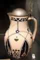 Salt-glazed stoneware & pewter pitcher by Josephy Hahn made by Reinhold Merkelbach of Grenzhausen, Germany at Royal Ontario Museum. Toronto, ON.