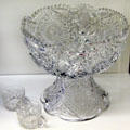 Cut glass punch bowl by Libbey Glass Co. of Toledo at Royal Ontario Museum. Toronto, ON.