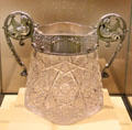 Silver & cut glass ice bucket from Moscow at Royal Ontario Museum. Toronto, ON.