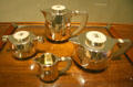 Silver & ivory tea service by Jean Puiforcat of Paris at Royal Ontario Museum. Toronto, ON.