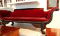 Mahogany sofa by Thomas Nisbet of Saint John, NB at Royal Ontario Museum. Toronto, ON.