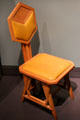 Side chair by Frank Lloyd Wright made for Imperial Hotel in Tokyo, Japan at Royal Ontario Museum. Toronto, ON.