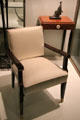 Art Deco upholstered side chair & table from France at Royal Ontario Museum. Toronto, ON.