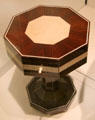 Art Deco octagonal side table in ebony & ivory possibly by Jacques-Émile Ruhlmann from France at Royal Ontario Museum. Toronto, ON.