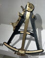 Octant from England invented by John Hadley used mirrors to measure sun's inclination above the horizon at Royal Ontario Museum. Toronto, ON.