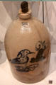 Salt-glazed stoneware jug by J.T. Hazen of St-Jean-sur-Richelieu, Quebec at Royal Ontario Museum. Toronto, ON.