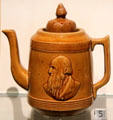 Rockingham-glazed earthenware teapot by W.E. Welding of Brantford, ON at Royal Ontario Museum. Toronto, ON.