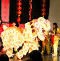 Chinese New Year celebrated with lion dance at Royal Ontario Museum. Toronto, ON.