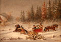 A Winter Incident painting by Cornelius Krieghoff at Art Gallery of Ontario. Toronto, ON.