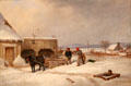 Striking a Bargain for a Load of Timber painting by Cornelius Krieghoff at Art Gallery of Ontario. Toronto, ON.