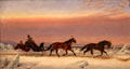 Sleigh Scene, Winter, Quebec painting by Cornelius Krieghoff at Art Gallery of Ontario. Toronto, ON.